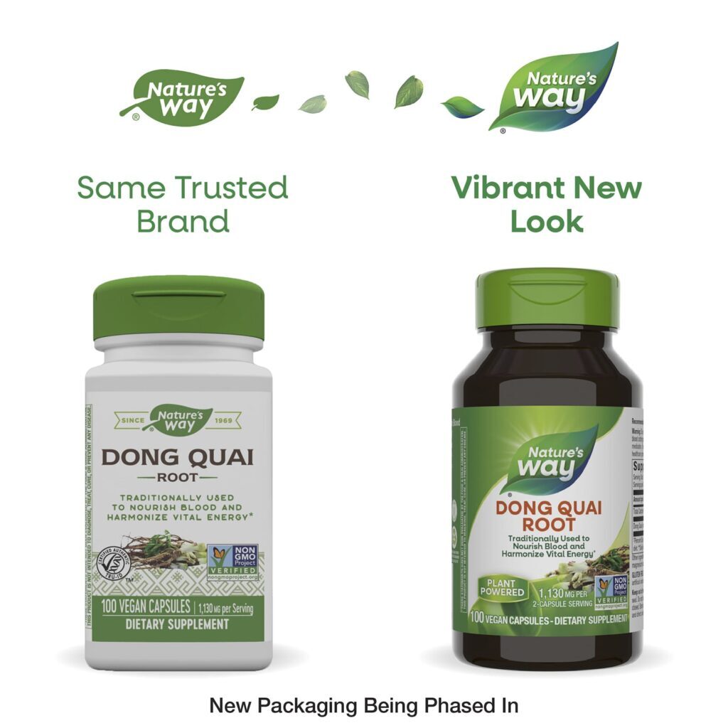 Natures Way Dong Quai Root 100 Cápsulas Veganas (565 mg por Cápsula) - Imagem 3