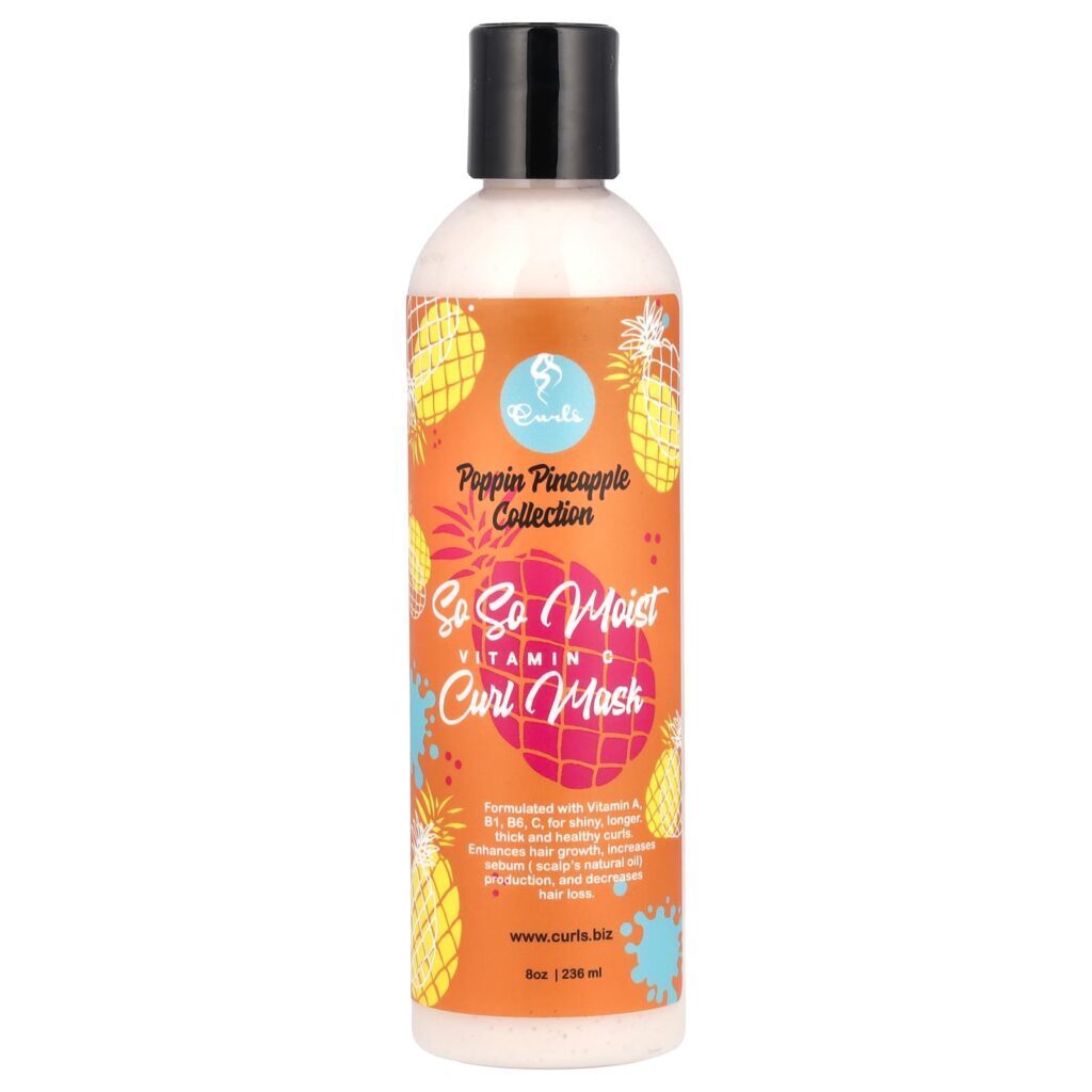 Curls Coleção Poppin de Abacaxi So So Moist Vitamina C Máscara Curl 236 ml (8 oz)