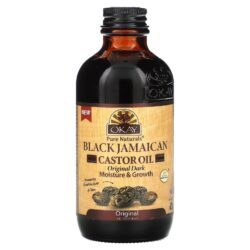 Okay Pure Naturals Óleo de Rícino Jamaicano Preto Escuro Original 118 ml (4 fl oz)