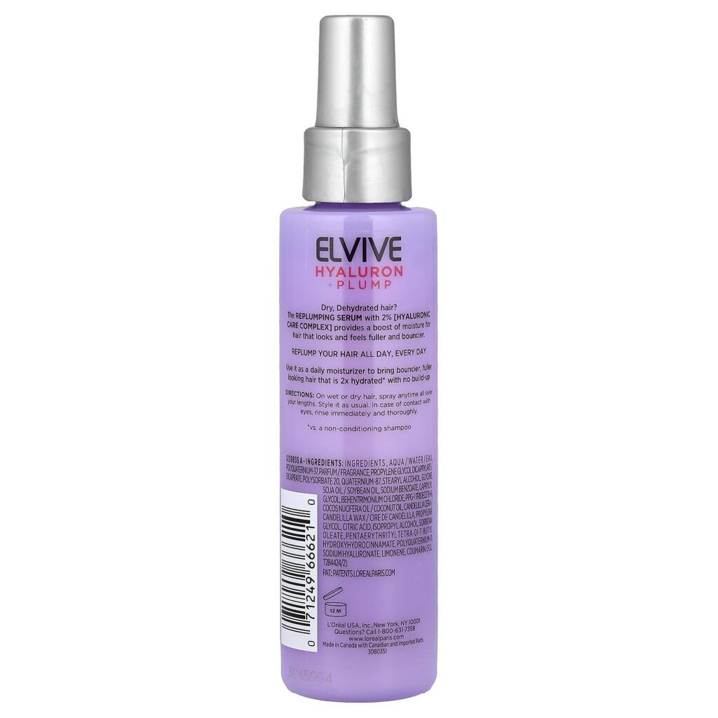 LOréal Elvive Hyaluron + Plump Sérum Revitalizador Cabelos Secos e Desidratados 130 ml (44 fl oz) - Imagem 2