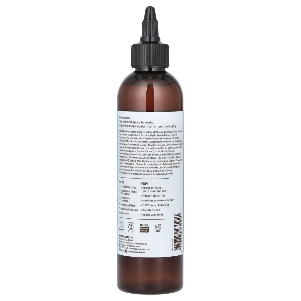 Everyone Enxágue Poderoso Para Todos os Tipos de Cabelo Hortelã-Pimenta + Melaleuca 237 ml (8 fl oz) - Imagem 2
