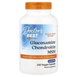 Doctors Best Glucosamina Condroitina MSM com OptiMSM® 240 cápsulas