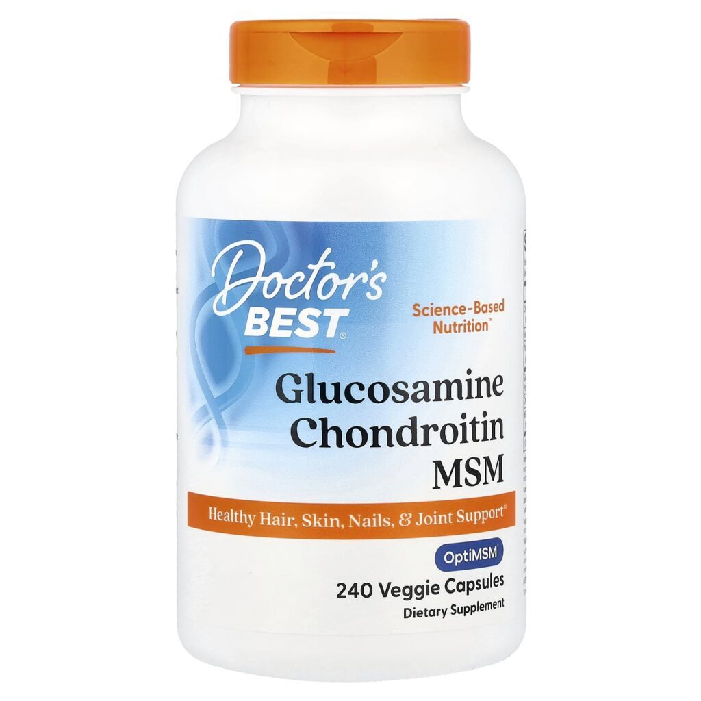 Doctors Best Glucosamina Condroitina MSM com OptiMSM® 240 cápsulas
