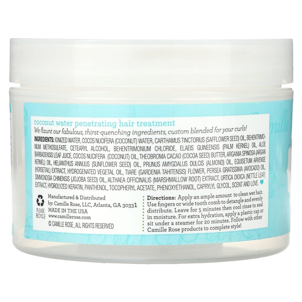 Camille Rose Água de Coco Tratamento de Penetração nos Cabelos Máxima Hidratação 240 ml (8 oz) - Imagem 2