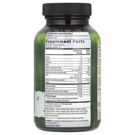 Irwin Naturals PQQ Healthy Brain ALA e BacoMind® 60 Cápsulas Softgel Líquidas - Imagem 2