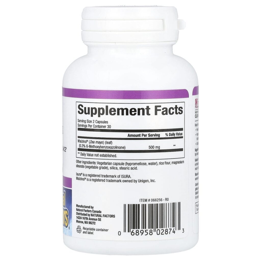 Natural Factors Stress-Relax® Peaceful ZZZ 60 Cápsulas Vegetarianas (250 mg por Cápsula) - Imagem 2