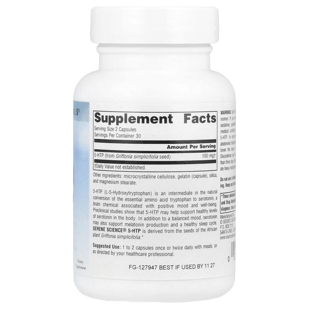 Source Naturals Serene Science® 5-HTP 50 mg 60 Cápsulas - Imagem 2