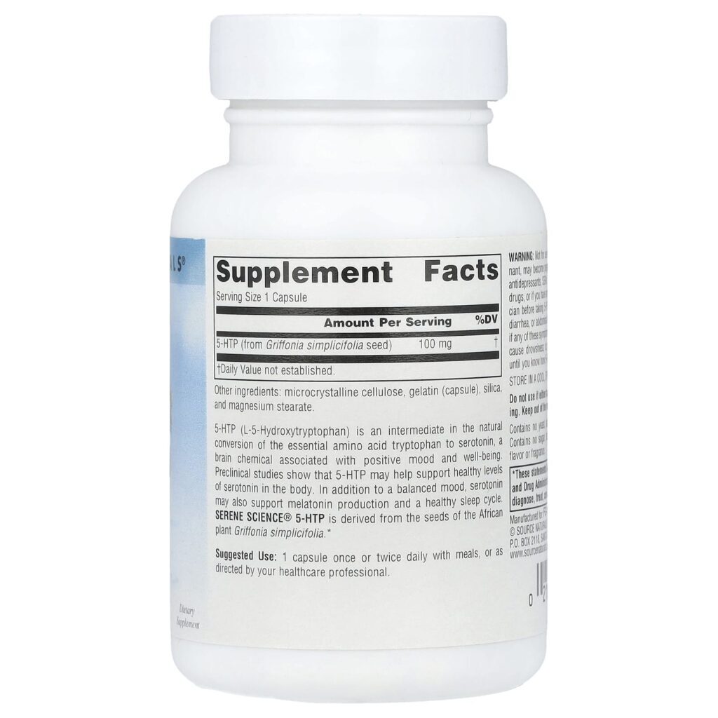 Source Naturals Serene Science® 5-HTP 100 mg 60 Cápsulas - Imagem 2