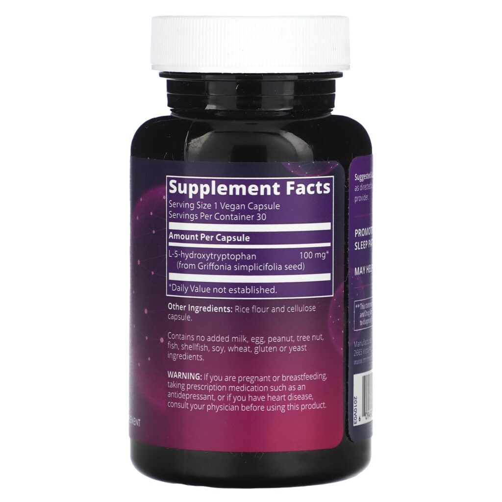 MRM Nutrition 5-HTP 100 mg 30 Cápsulas Veganas - Imagem 2