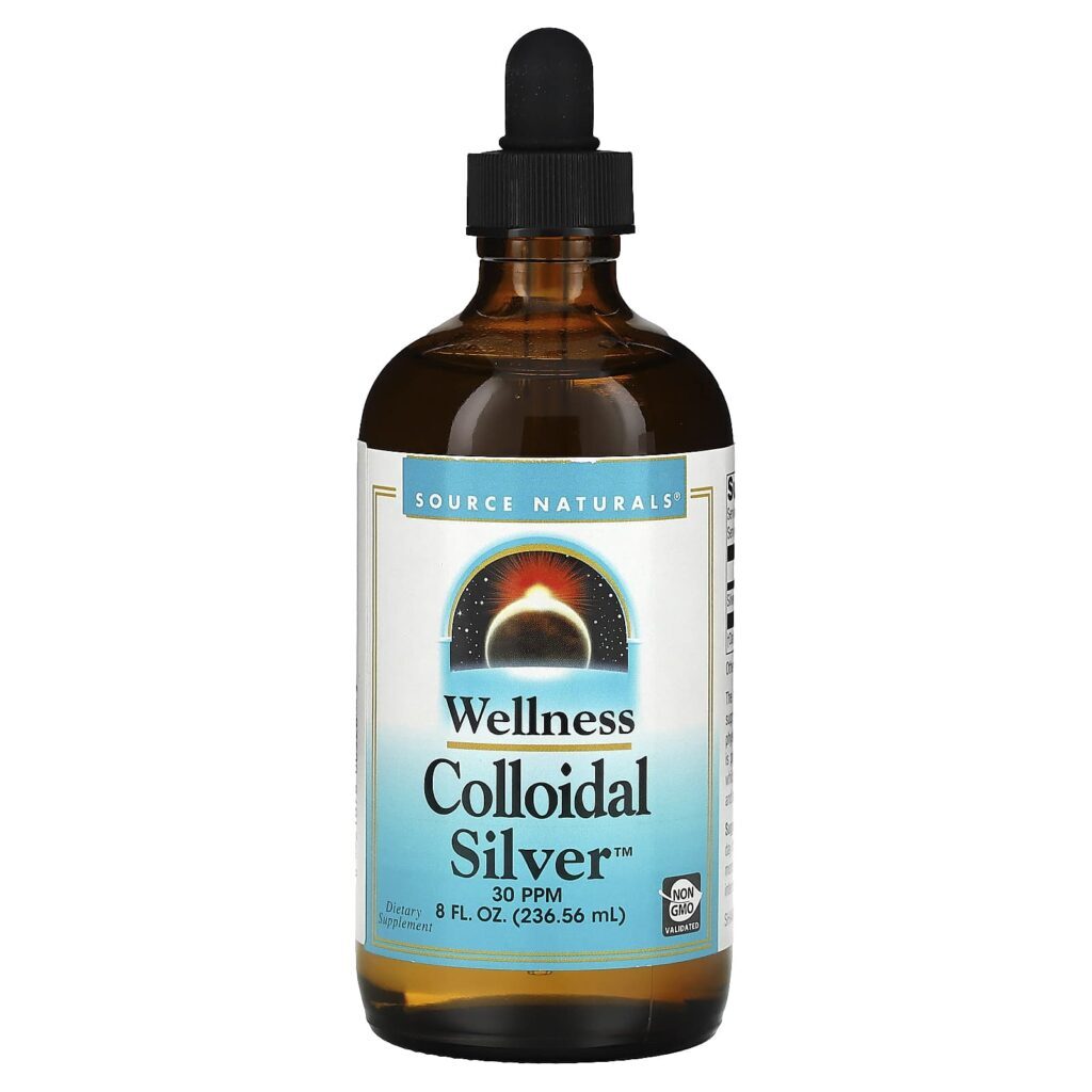 Source Naturals Bem-Estar Prata Coloidal 30 ppm 23656 ml (8 fl oz)