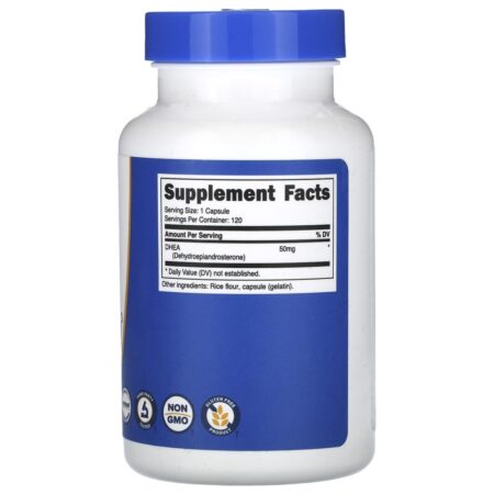 Nutricost DHEA 50 mg 120 Cápsulas - Imagem 2