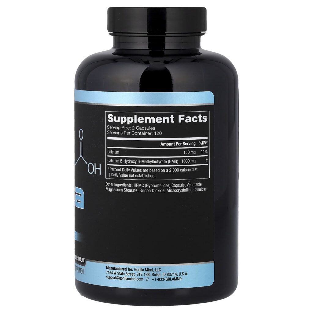 Gorilla Mind HMB 240 Cápsulas (500 mg por Cápsula) - Imagem 2