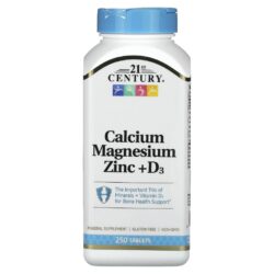 21st Century Cálcio Magnésio Zinco + D3 250 Comprimidos