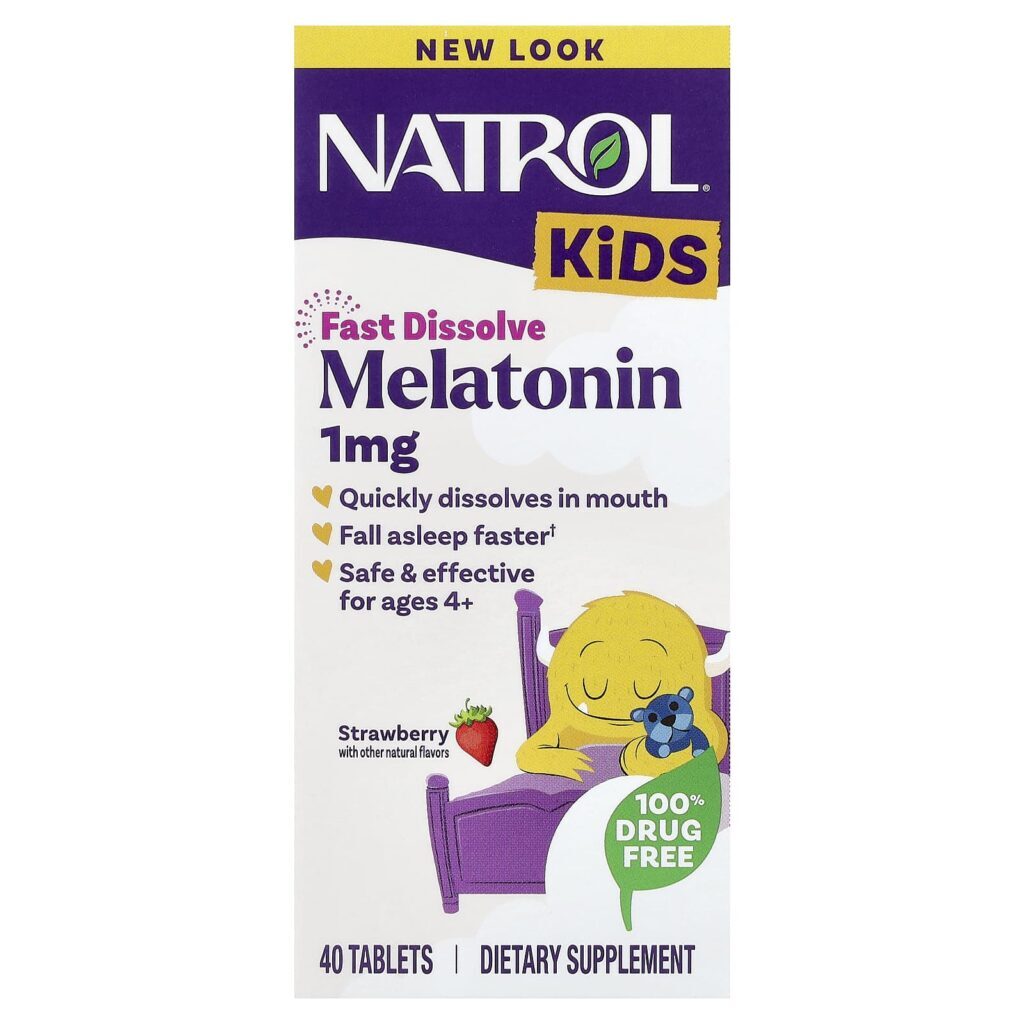 Natrol Crianças Melatonina A partir de 4 Anos Morango 40 Comprimidos