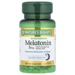 Natures Bounty Melatonina Cereja Natural 3 mg 120 Comprimidos de Dissolução Rápida
