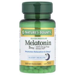Natures Bounty Melatonina Cereja Natural 3 mg 120 Comprimidos de Dissolução Rápida