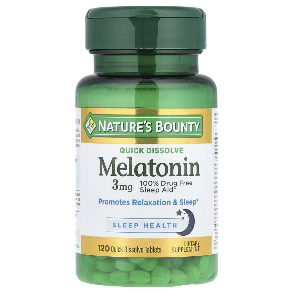 Natures Bounty Melatonina Cereja Natural 3 mg 120 Comprimidos de Dissolução Rápida