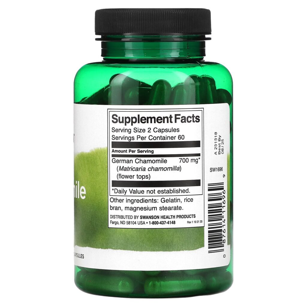 Swanson Camomila 350 mg 120 Cápsulas - Imagem 2