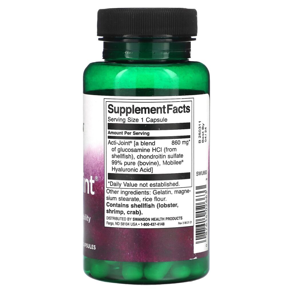 Swanson Acti-Joint 860 mg 60 Cápsulas - Imagem 2