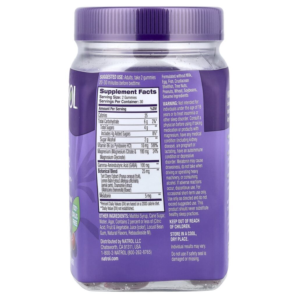 Natrol Gomas para o Sono e a Restauração com 5 mg de Melatonina Cereja 60 Gomas - Imagem 2
