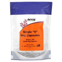 NOW Foods Cápsulas Vegetais “0” Individuais Aprox. 300 Cápsulas Vegetais Vazias