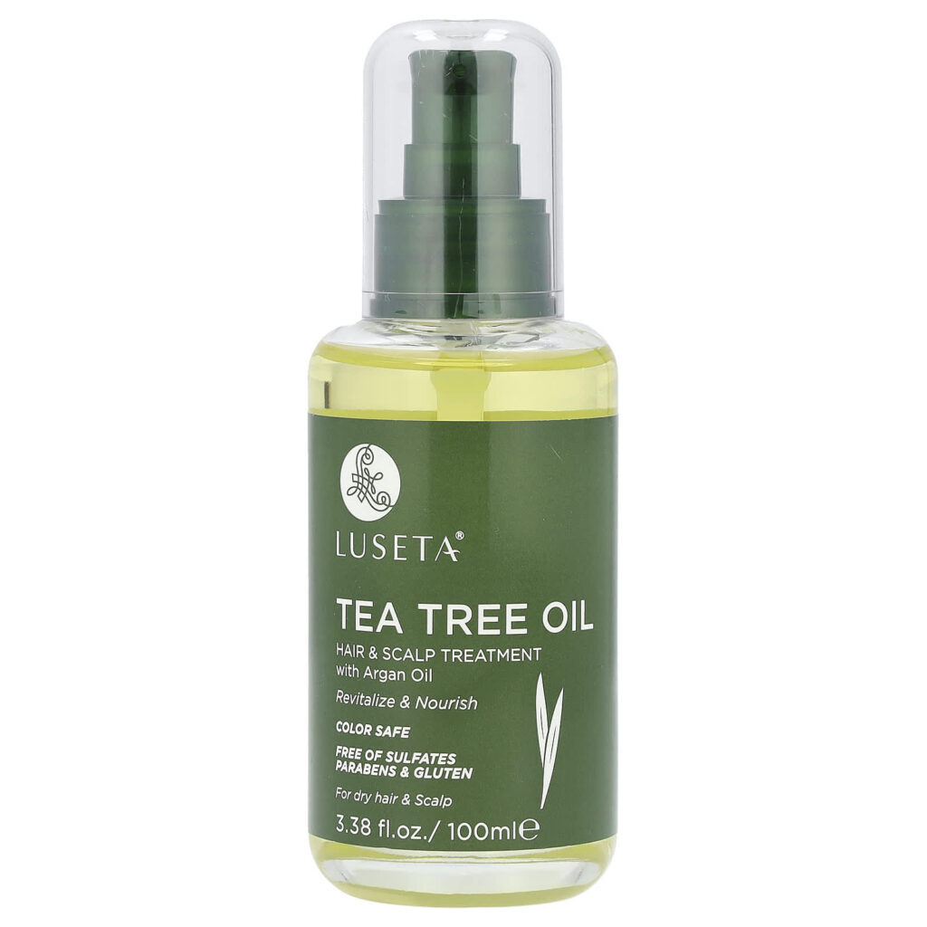Luseta Beauty Tratamento de Óleo da Árvore do Chá Cabelo e Couro Cabeludo com Óleo de Argão 100 ml (338 fl oz)