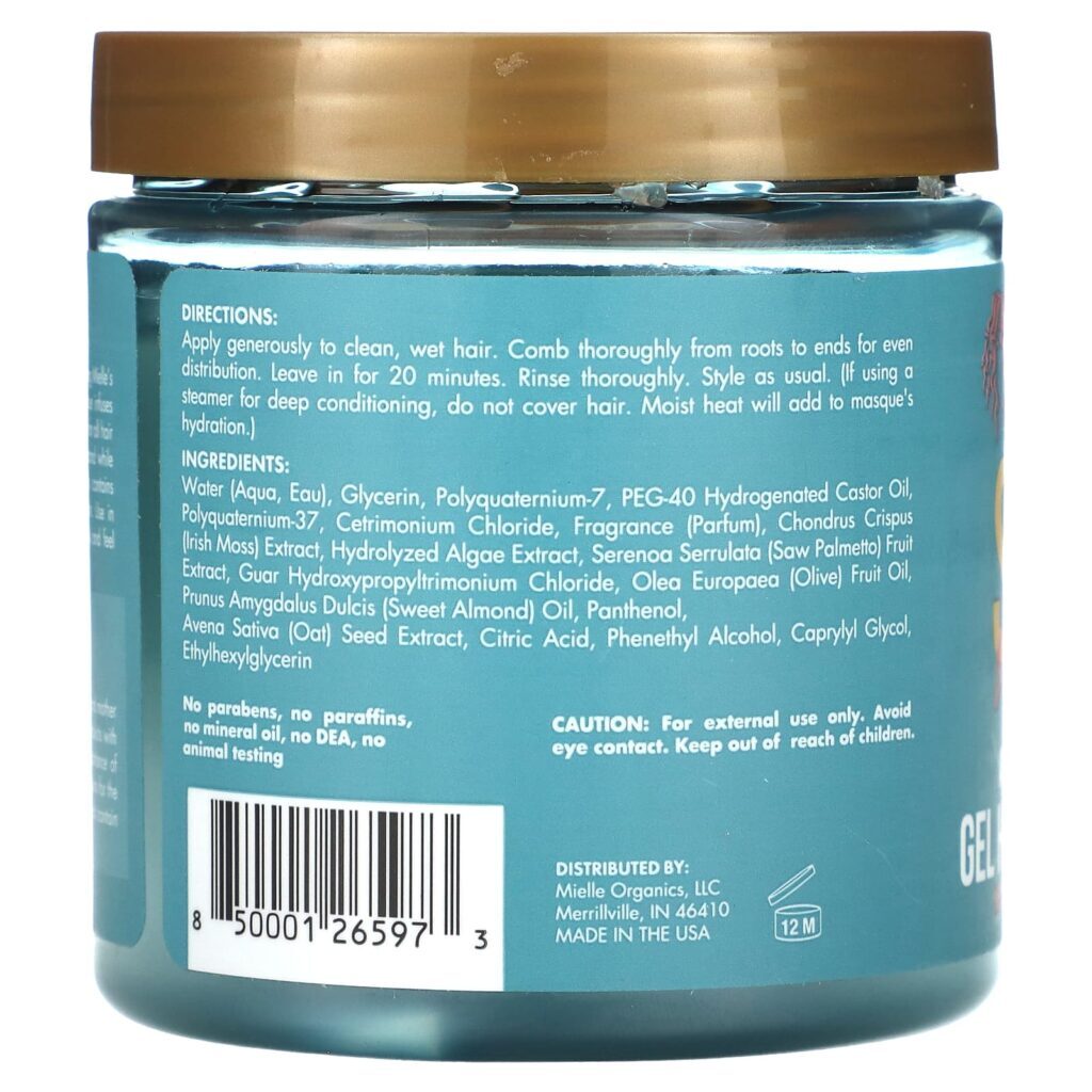 Mielle Máscara Capilar em Gel Antiderrapante Mistura de Musgo Marinho 235 ml (8 oz) - Imagem 2