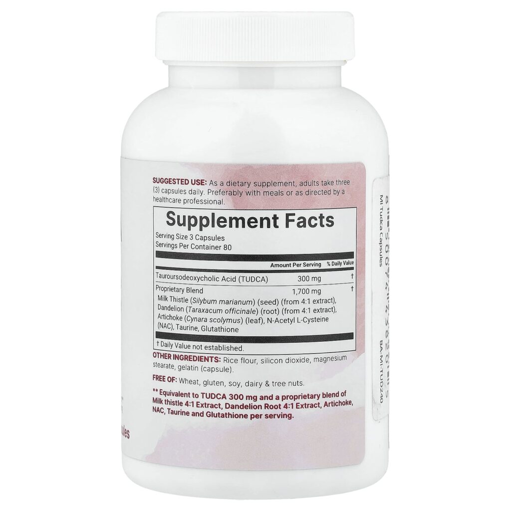 Micro Ingredients TUDCA 240 Cápsulas - Imagem 2