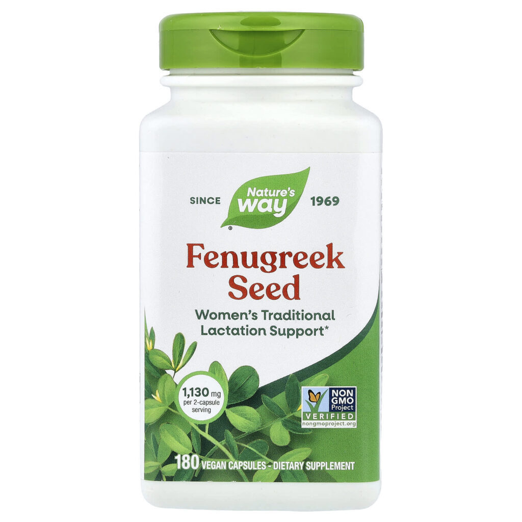Natures Way Semente de Fenacho 180 Cápsulas Veganas (565 mg por Cápsula)