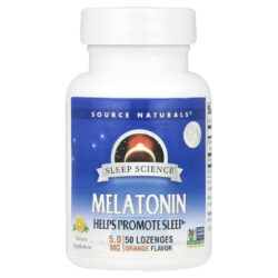 Source Naturals Melatonina Sleep Science® Laranja 5 mg 50 Pastilhas