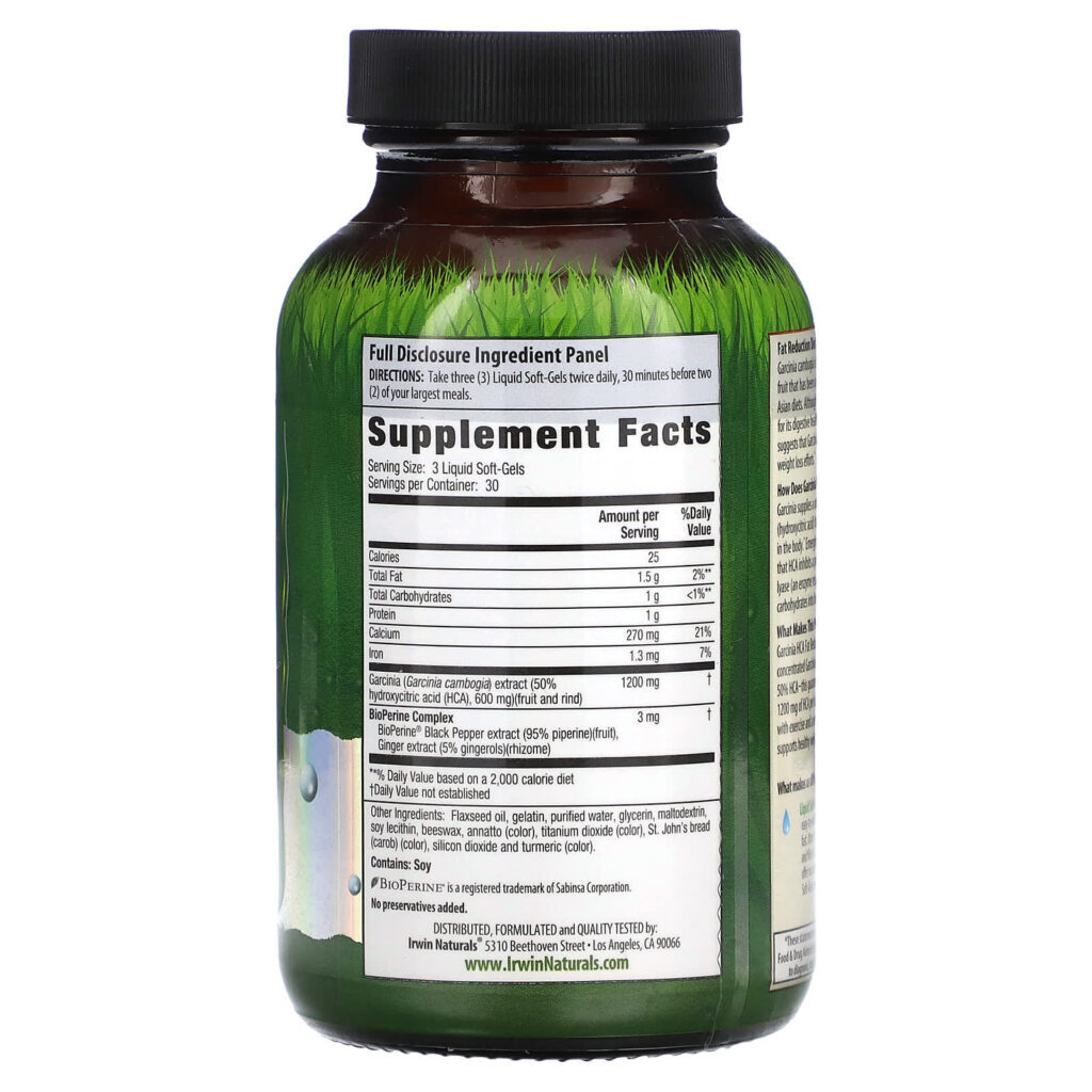 Irwin Naturals Garcinia HCA 90 Soft-Gels Líquidas - Imagem 2