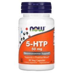 NOW Foods 5-HTP 50 mg 30 Cápsulas Vegetais