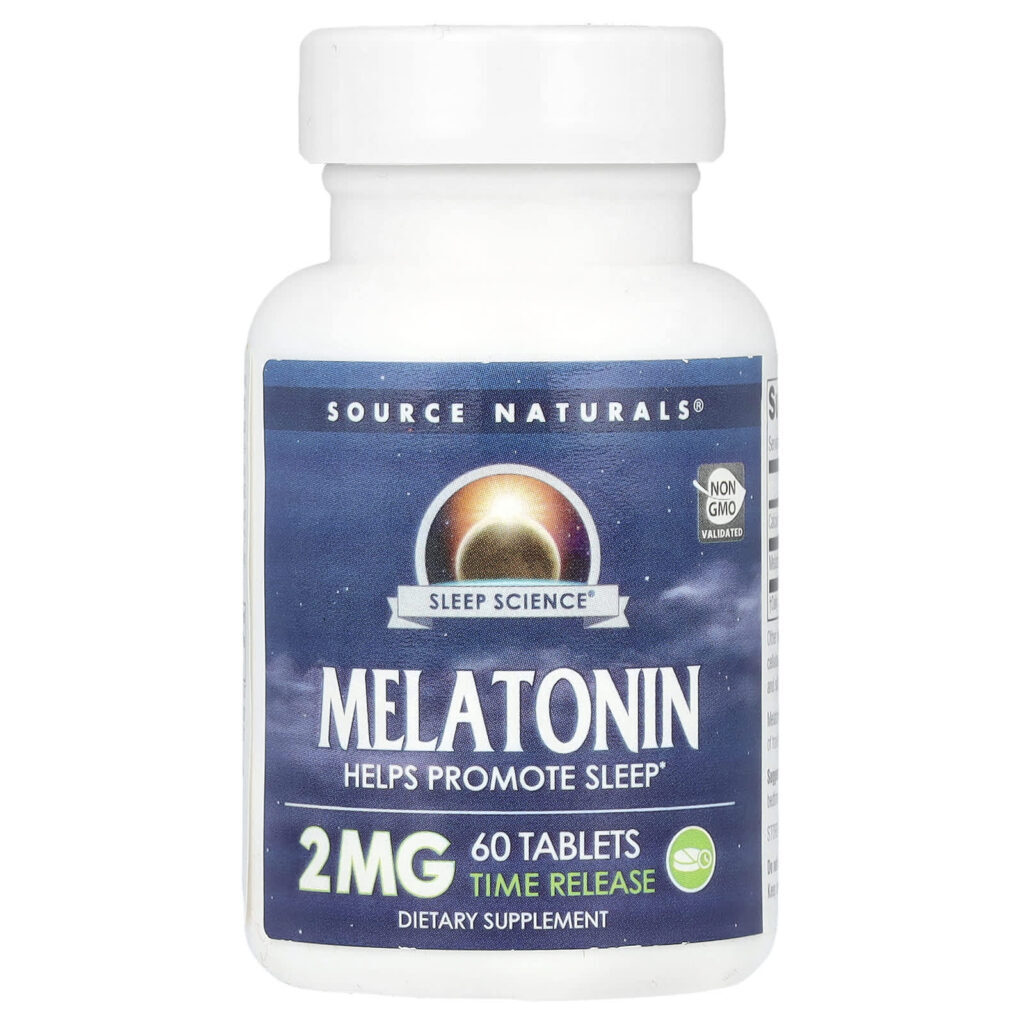 Source Naturals Sleep Science® Melatonina Liberação Programada 2 mg 60 Comprimidos