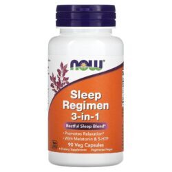 NOW Foods Regime do Sono 3 em 1 90 Cápsulas Vegetais