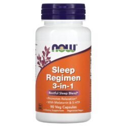NOW Foods Regime do Sono 3 em 1 90 Cápsulas Vegetais