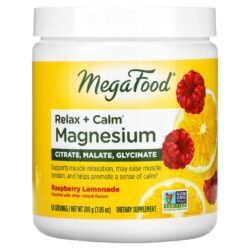 MegaFood Magnésio Relax + Calm Limonada com Framboesa 200 g (705 oz)