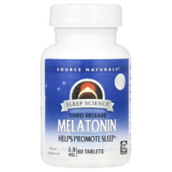 Source Naturals Melatonina de Liberação Programada 3 mg 60 Comprimidos