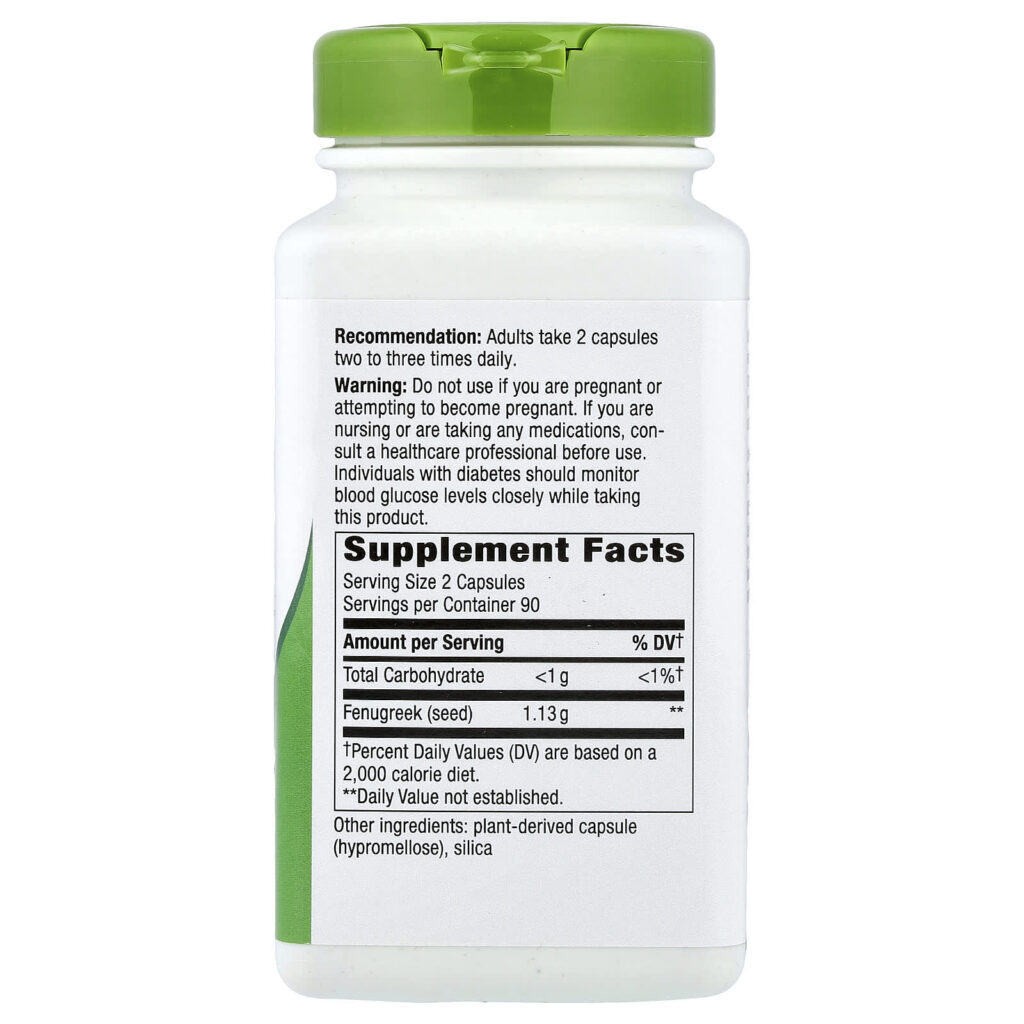 Natures Way Semente de Fenacho 180 Cápsulas Veganas (565 mg por Cápsula) - Imagem 2