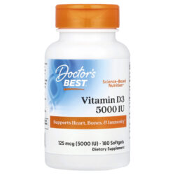 Doctors Best Vitamina D3 125 mcg (5.000 UI) 180 Cápsulas Softgel