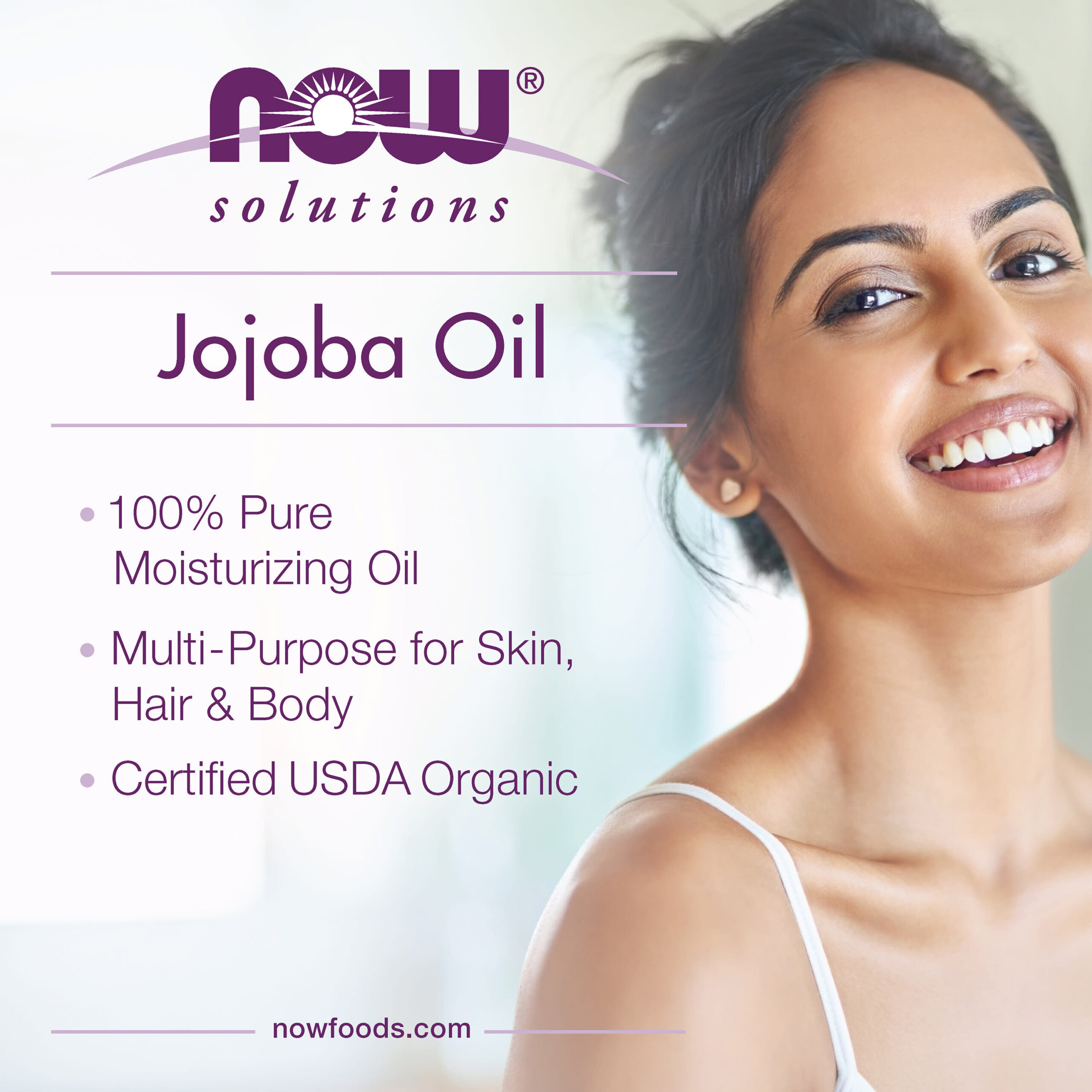NOW Foods Soluções com Certificação Orgânica Óleo de Jojoba 118 ml (4 fl oz) - Imagem 4