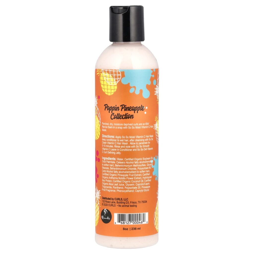 Curls Coleção Poppin de Abacaxi So So Moist Vitamina C Máscara Curl 236 ml (8 oz) - Imagem 2