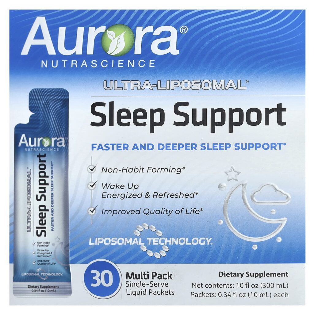 Aurora Nutrascience Ultra-Liposomal® Auxílio ao Sono 30 Embalagens 10 ml (034 fl oz) Cada