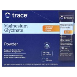 Trace Glicinato de Magnésio em Pó Orange Dream 30 Embalagens 3 g (011 oz) Cada