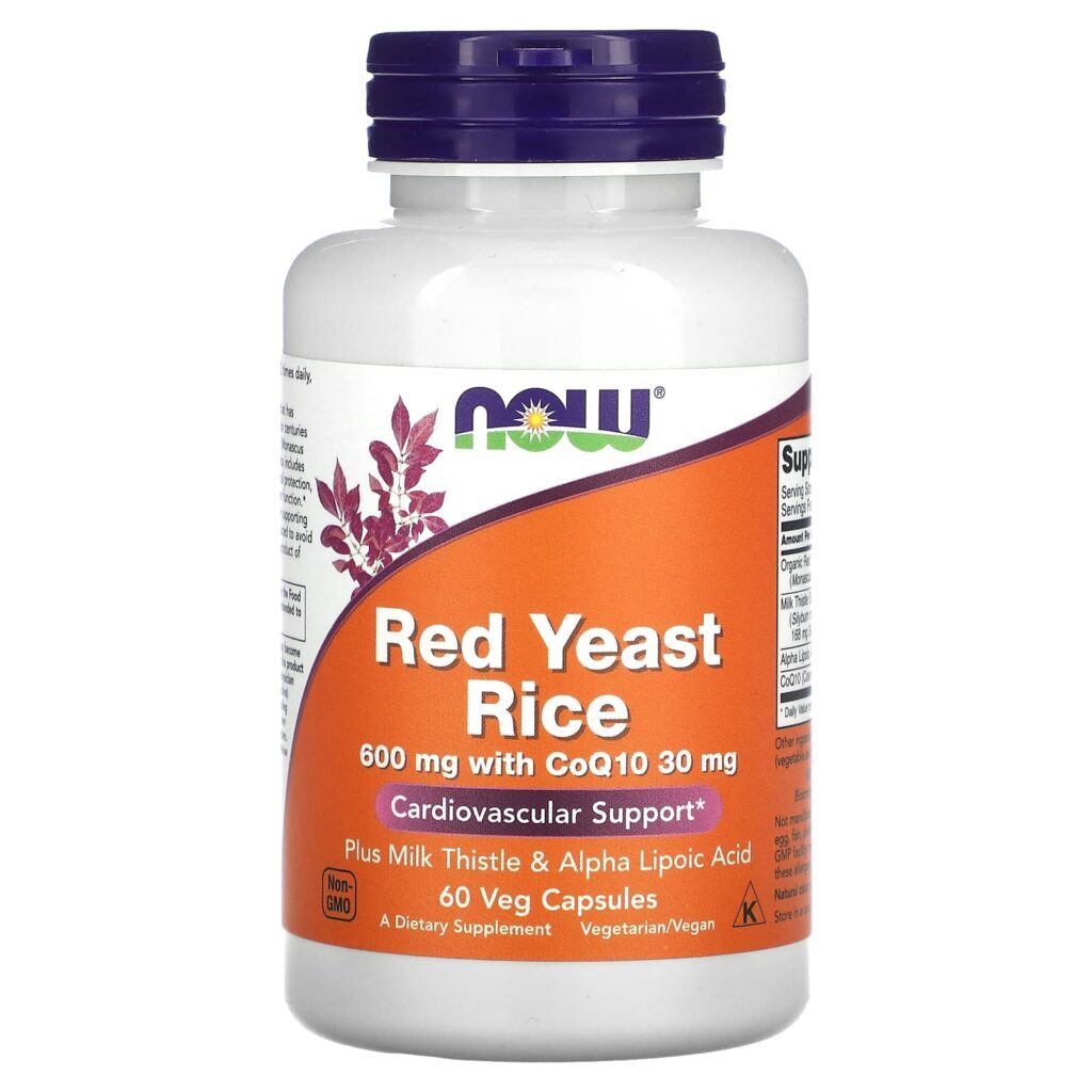 NOW Foods Arroz com Fermento Vermelho 60 Cápsulas Vegetais