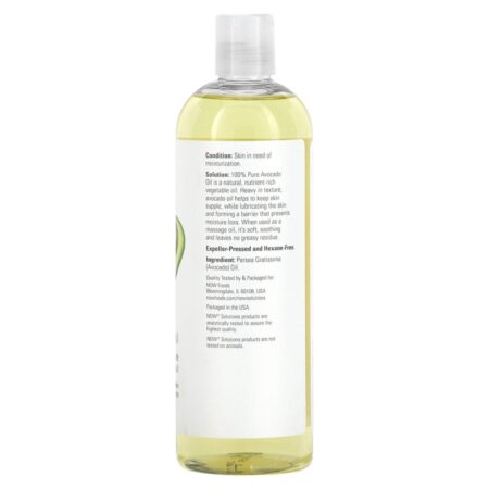 NOW Foods Soluções Óleo de Abacate 473 ml (16 fl oz) - Imagem 2