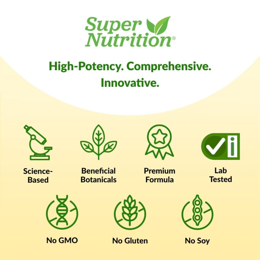 Super Nutrition Glicosamina Condroitina e MSM com Potássio e Vitamina C 240 Cápsulas Vegetais - Imagem 4