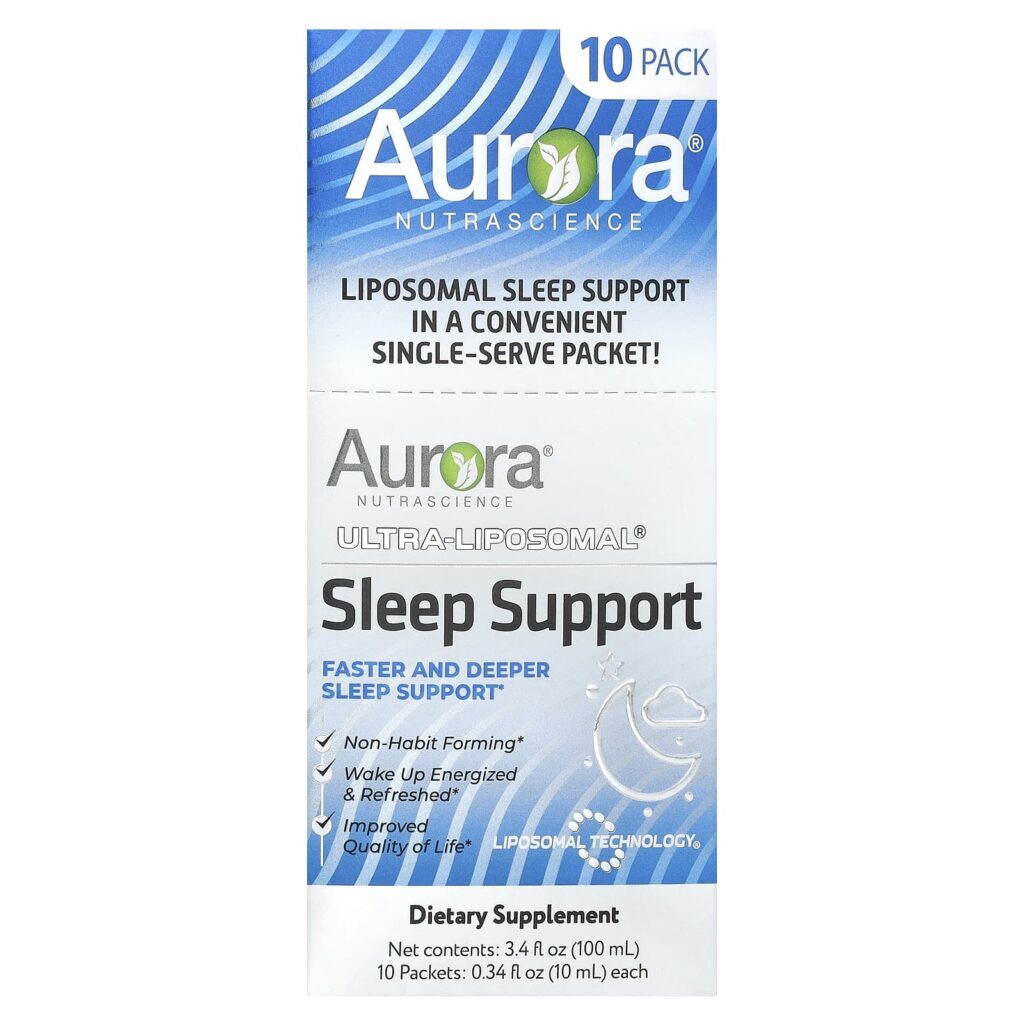 Aurora Nutrascience Suporte ao Sono Ultra-Liposomal® 10 Embalagens 10 ml (034 fl oz) Cada