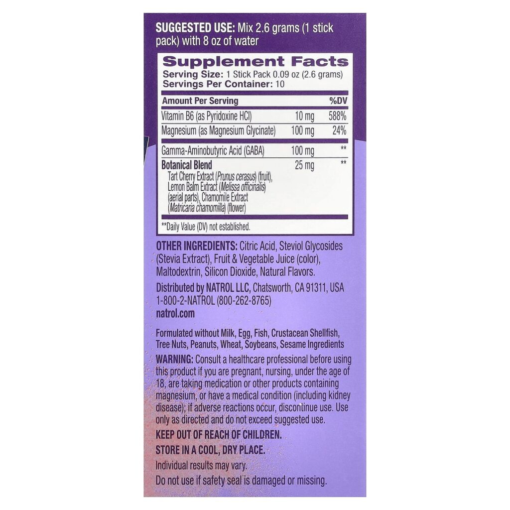Natrol Sleep & Restore Mistura para Bebida Calmante Sem Melatonina Cereja 10 Embalagens 26 g (009 oz) Cada - Imagem 2