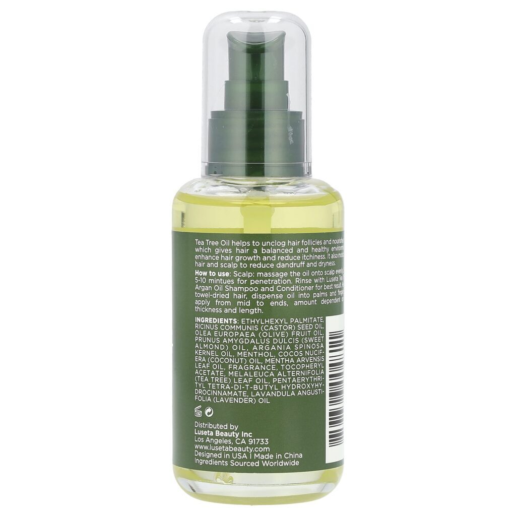 Luseta Beauty Tratamento de Óleo da Árvore do Chá Cabelo e Couro Cabeludo com Óleo de Argão 100 ml (338 fl oz) - Imagem 2