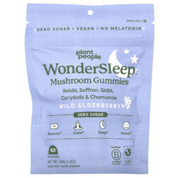 Plant People WonderSleep® Gomas de Cogumelos Sabugueiro Silvestre 60 Gomas 148 g (52 oz)